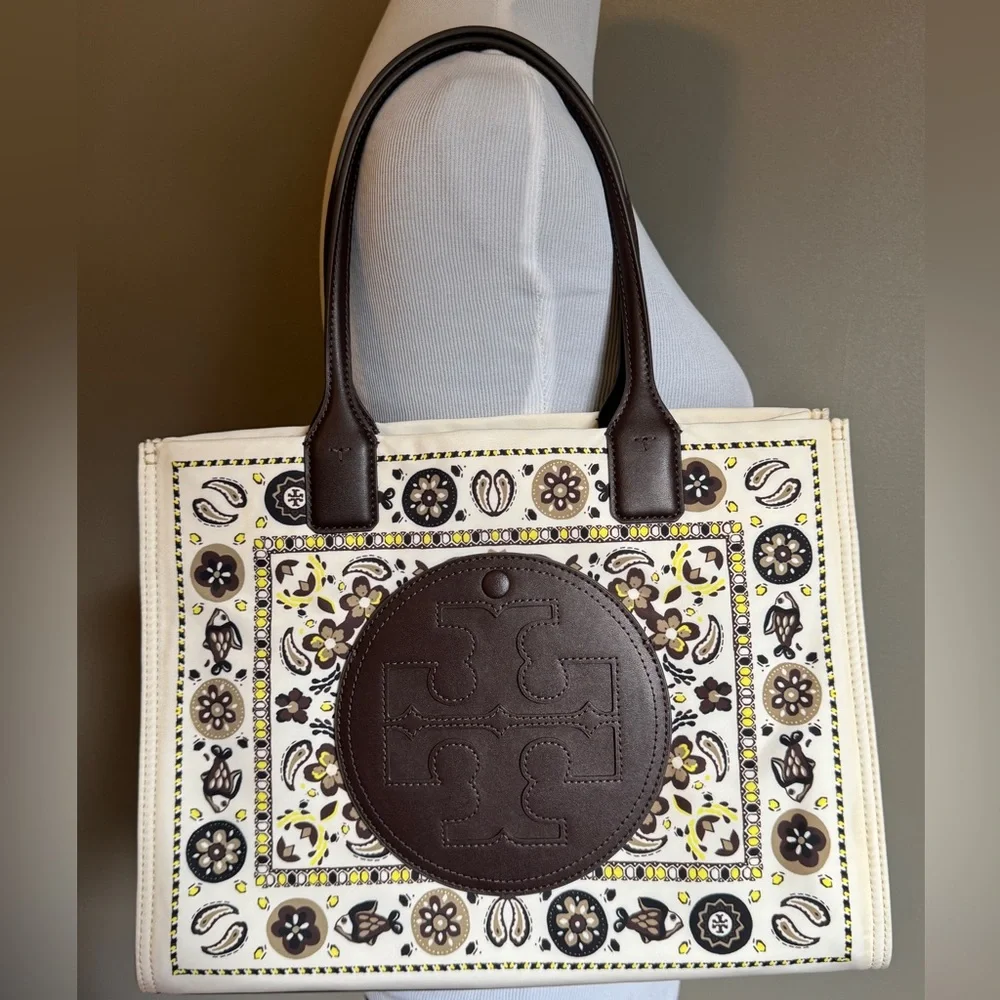 Tory Burch Ella Printed Pisces Dream Tote Bag - Picture 2 of 8